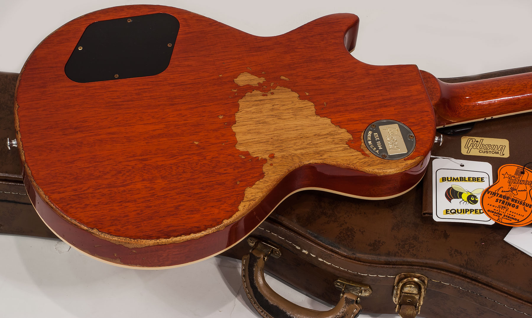 Gibson Custom Shop M2m Les Paul Standard 1959 2h Ht Rw #982206 - Heavy Aged Vintage Cherry Burst - Single-Cut-E-Gitarre - Variation 4