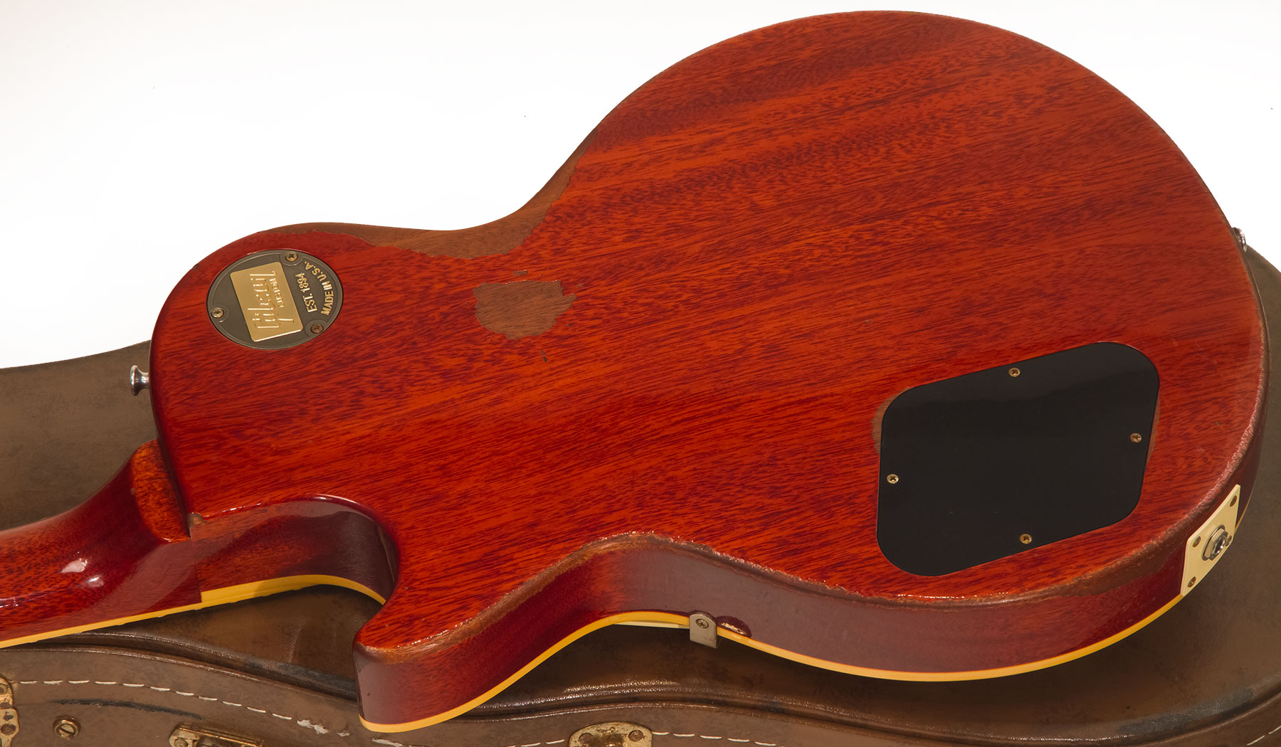 Gibson Custom Shop M2m Les Paul Standard 1959 2h Ht Rw #983303 - Ultra Aged New Orange Sunset Fade - Single-Cut-E-Gitarre - Variation 3