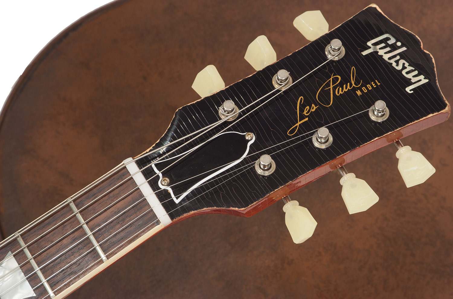 Gibson Custom Shop M2m Les Paul Standard 1959 2h Ht Rw #r961618 - Aged Sunrise Teaburst - Single-Cut-E-Gitarre - Variation 4