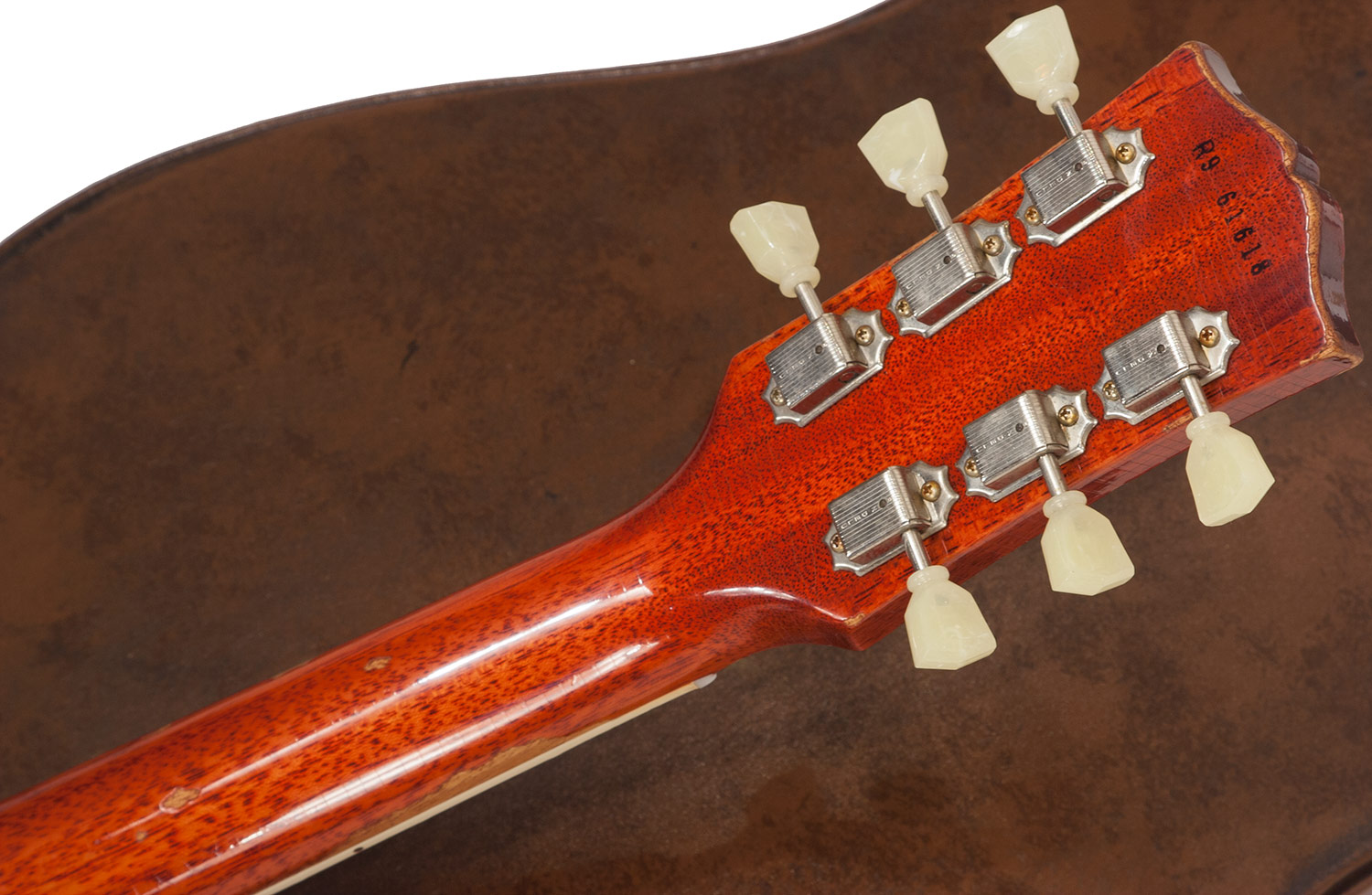 Gibson Custom Shop M2m Les Paul Standard 1959 2h Ht Rw #r961618 - Aged Sunrise Teaburst - Single-Cut-E-Gitarre - Variation 5