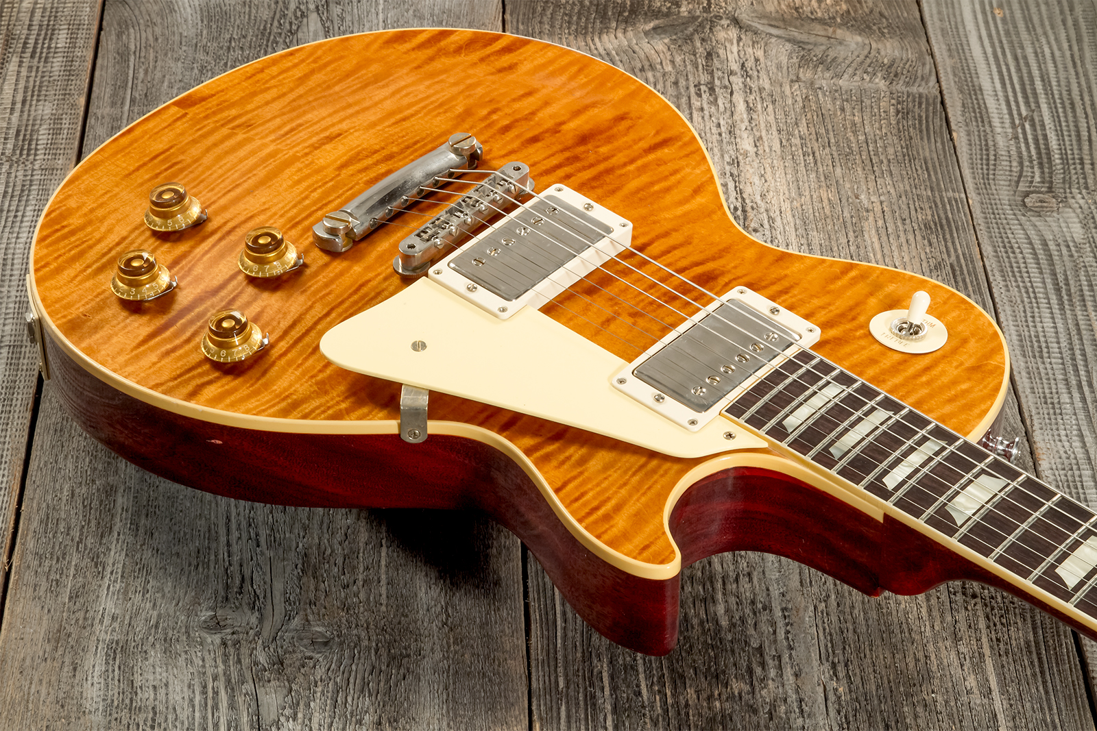 Gibson Custom Shop M2m Les Paul Standard 1959 Reissue 2h Ht Rw #932121 - Murphy Lab Light Aged Mojave Burst - Single-Cut-E-Gitarre - Variation 2