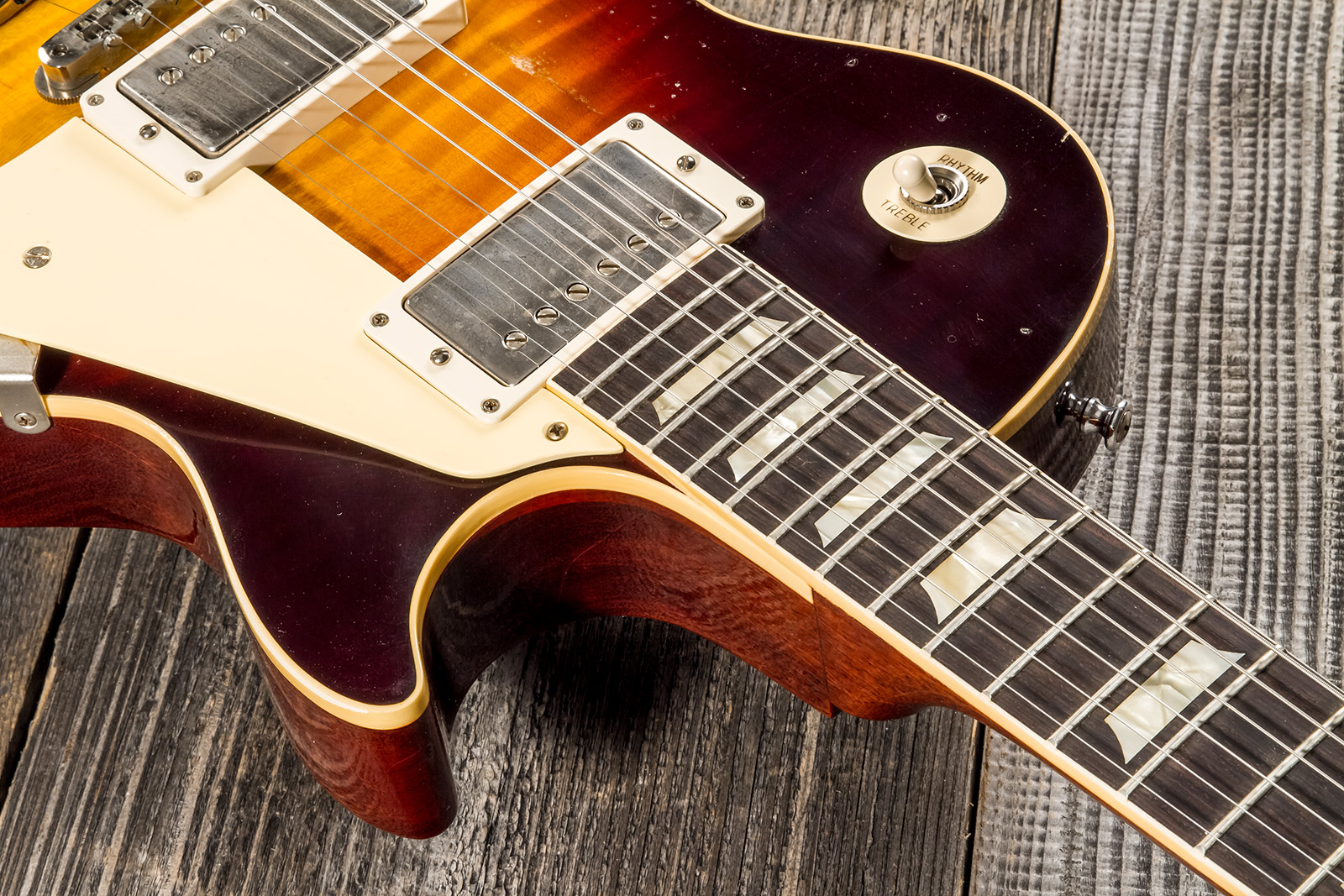 Gibson Custom Shop M2m Les Paul Standard 1959 Reissue 2h Ht Rw #932140 - Murphy Lab Light Aged Bourbon Burst - Single-Cut-E-Gitarre - Variation 3