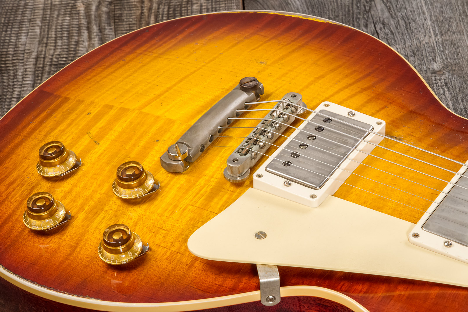 Gibson Custom Shop M2m Les Paul Standard 1959 Reissue 2h Ht Rw #932156 - Ultra Heavy Aged Iced Tea Burst - Single-Cut-E-Gitarre - Variation 4