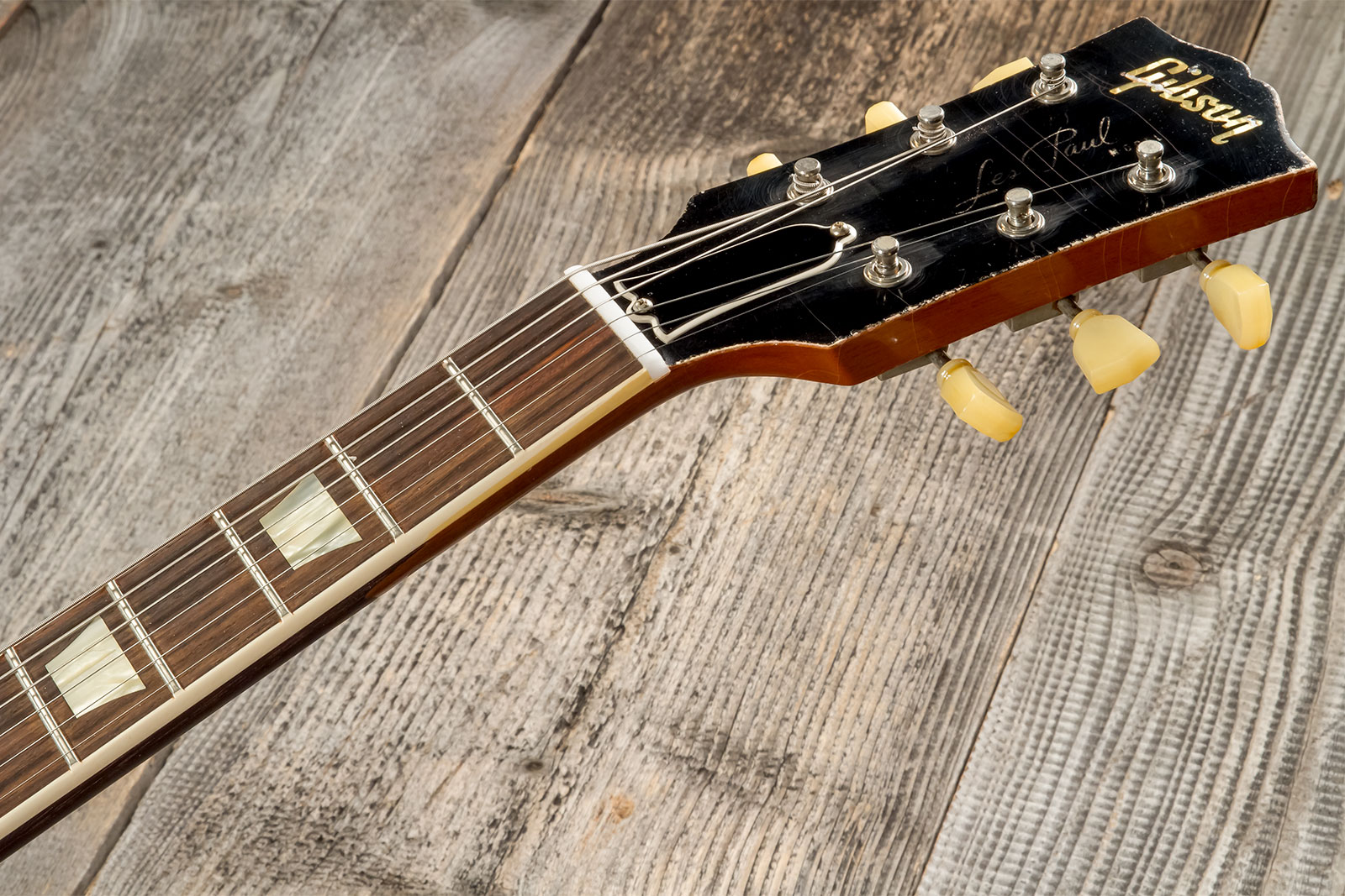 Gibson Custom Shop M2m Les Paul Standard 1959 Reissue 2h Ht Rw #932158 - Ultra Heavy Aged Kindred Burst - Single-Cut-E-Gitarre - Variation 9
