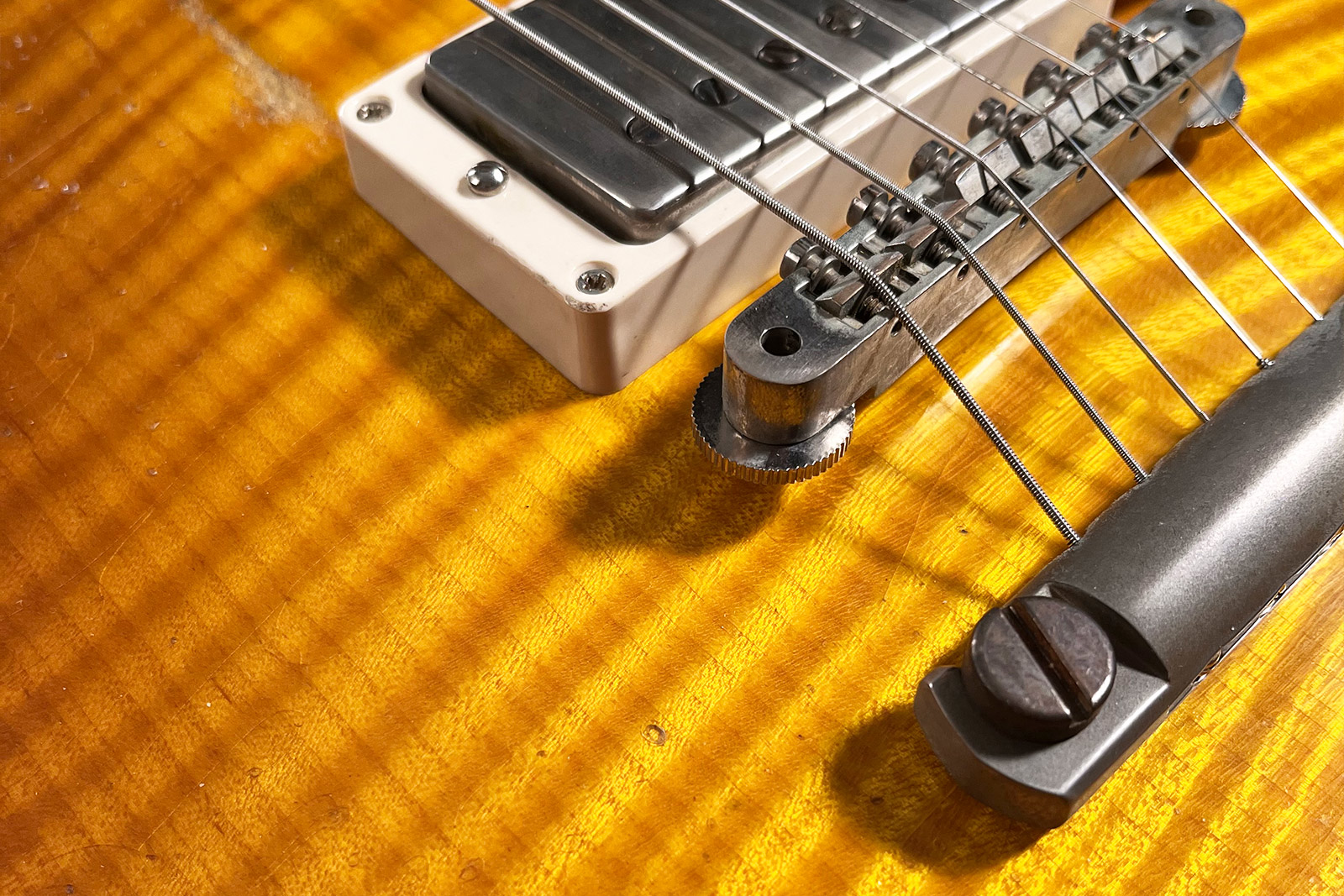 Gibson Custom Shop M2m Les Paul Standard 1959 Reissue 2h Ht Rw #932175 - Murphy Lab Ultra Heavy Aged Golden Poppy Burst - Single-Cut-E-Gitarre - Varia