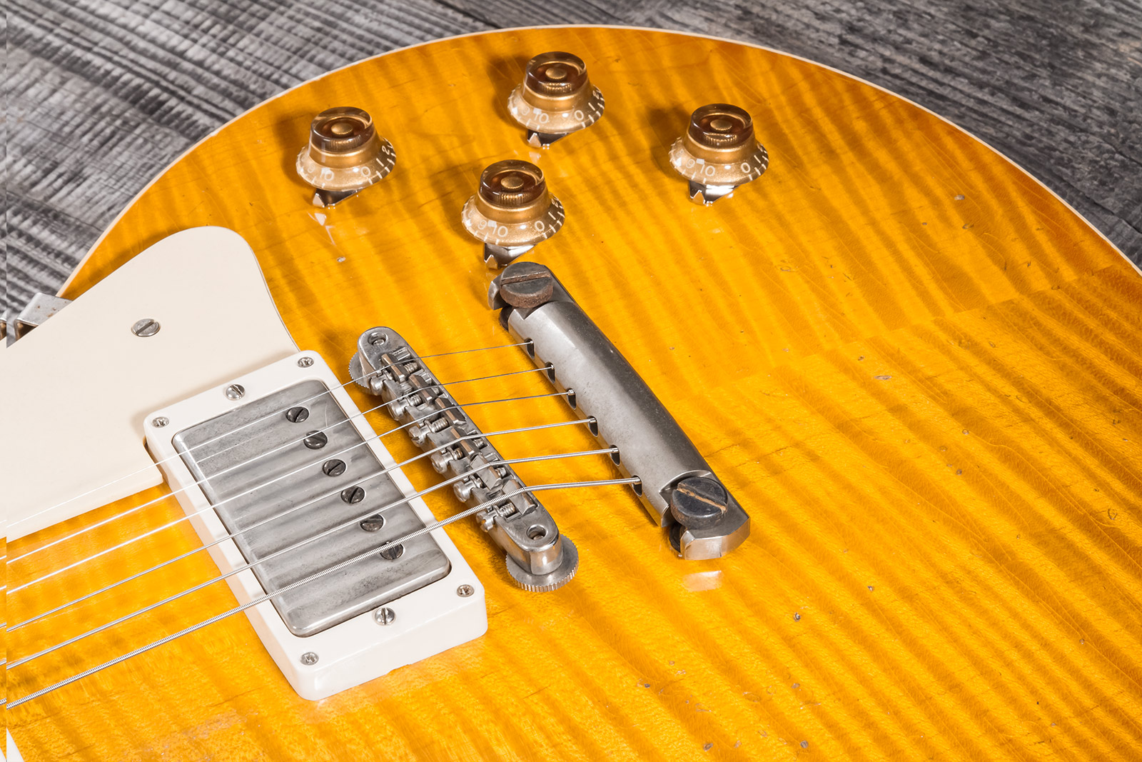 Gibson Custom Shop M2m Les Paul Standard 1959 Reissue 2h Ht Rw #932980 - Murphy Lab Heavy Aged Dirty Lemon Fade - Single-Cut-E-Gitarre - Variation 4