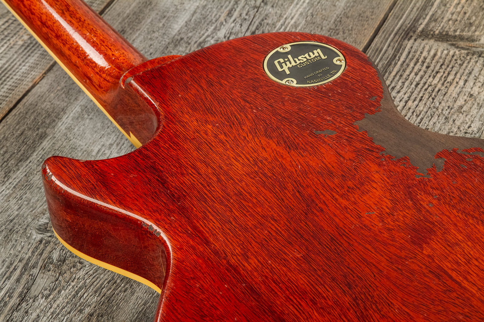 Gibson Custom Shop M2m Les Paul Standard 1959 Reissue 2h Ht Rw #932980 - Murphy Lab Heavy Aged Dirty Lemon Fade - Single-Cut-E-Gitarre - Variation 6