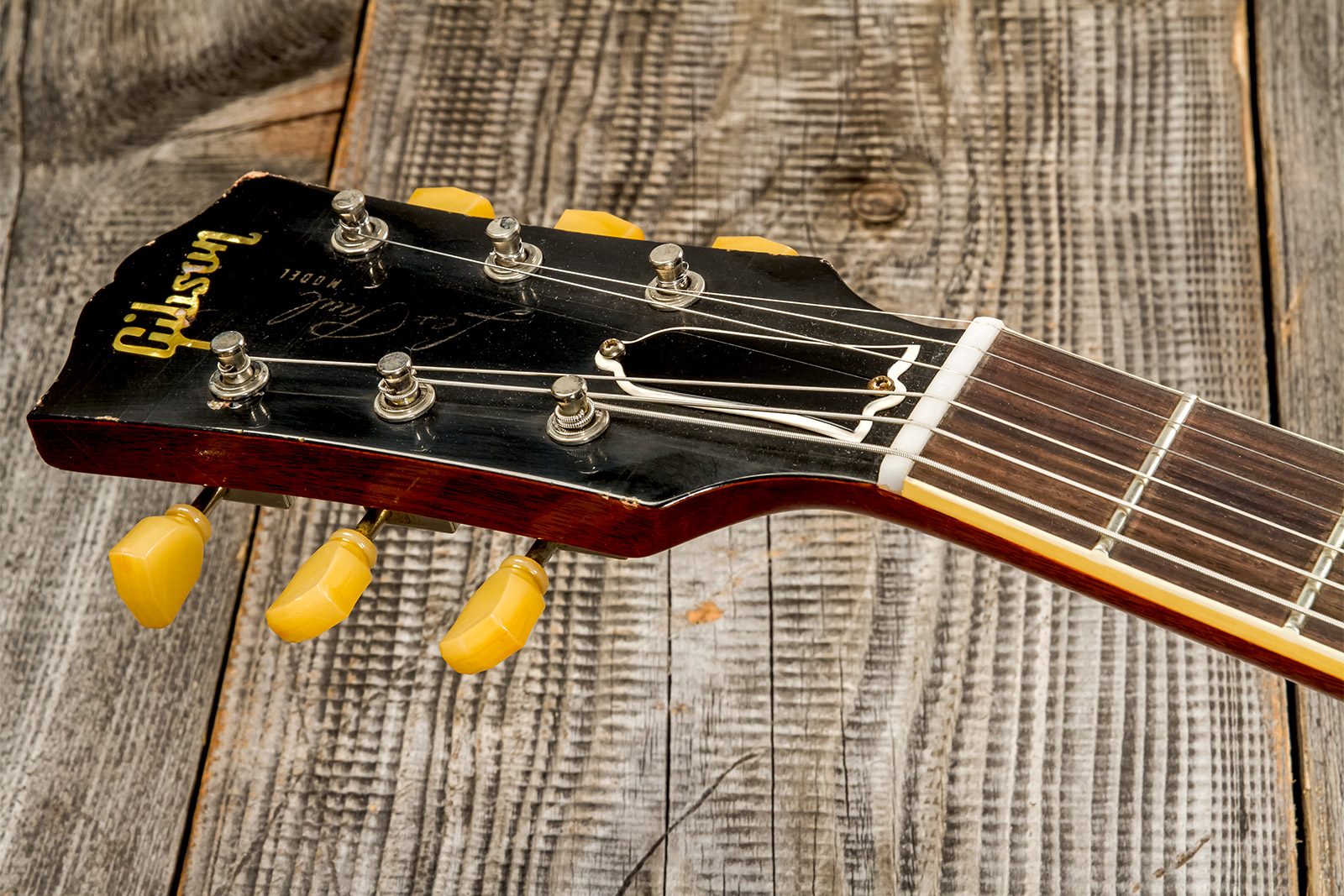 Gibson Custom Shop M2m Les Paul Standard 1959 Reissue 2h Ht Rw #932980 - Murphy Lab Heavy Aged Dirty Lemon Fade - Single-Cut-E-Gitarre - Variation 7
