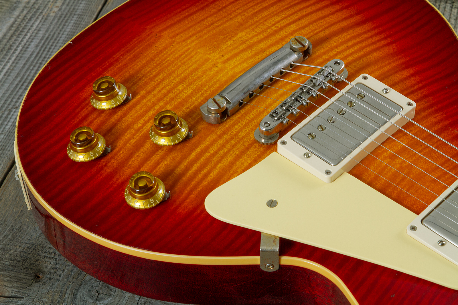 Gibson Custom Shop M2m Les Paul Standard 1959 Reissue 2h Ht Rw #934249 - Murphy Lab Light Aged Factory Burst - Single-Cut-E-Gitarre - Variation 3