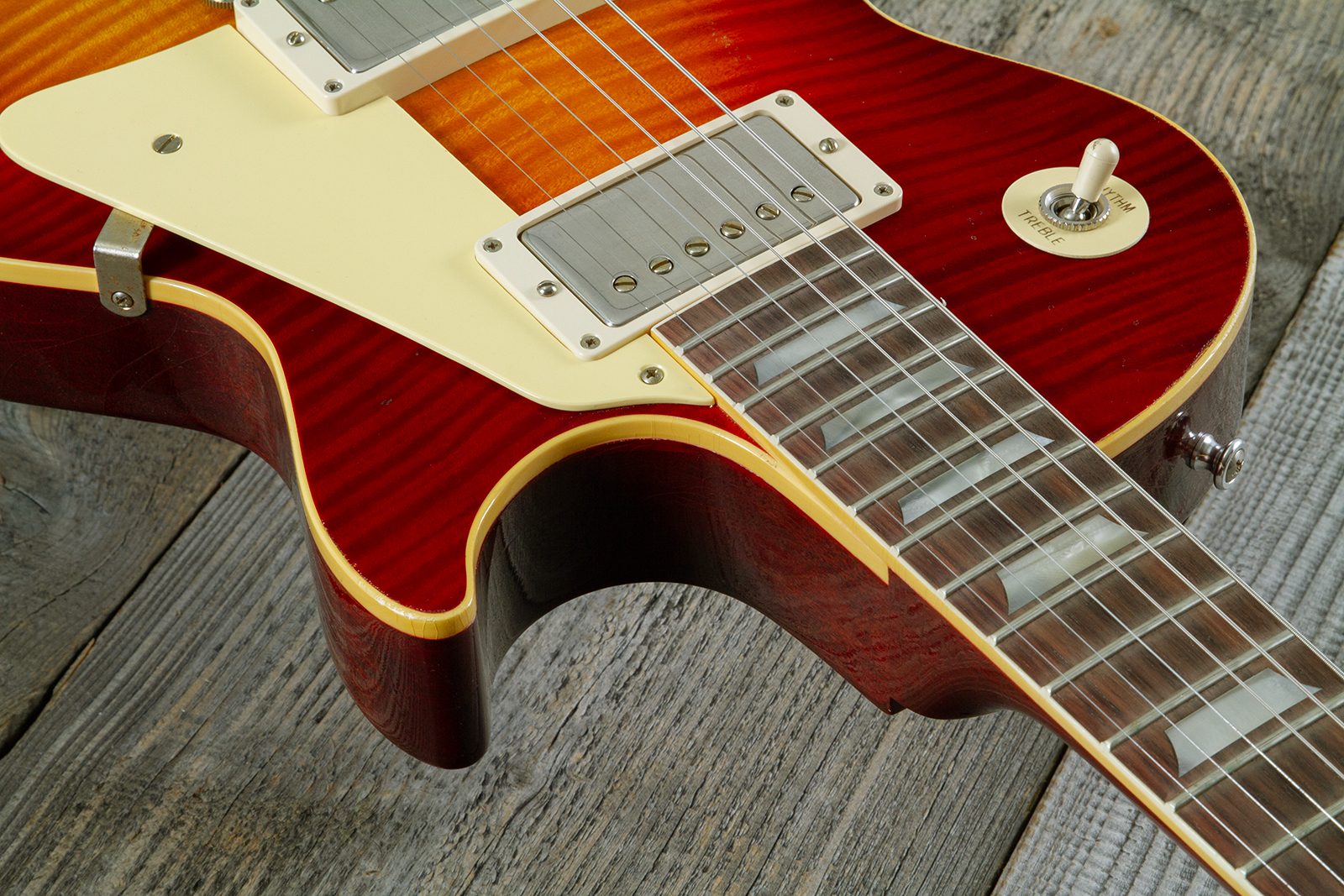 Gibson Custom Shop M2m Les Paul Standard 1959 Reissue 2h Ht Rw #934249 - Murphy Lab Light Aged Factory Burst - Single-Cut-E-Gitarre - Variation 4