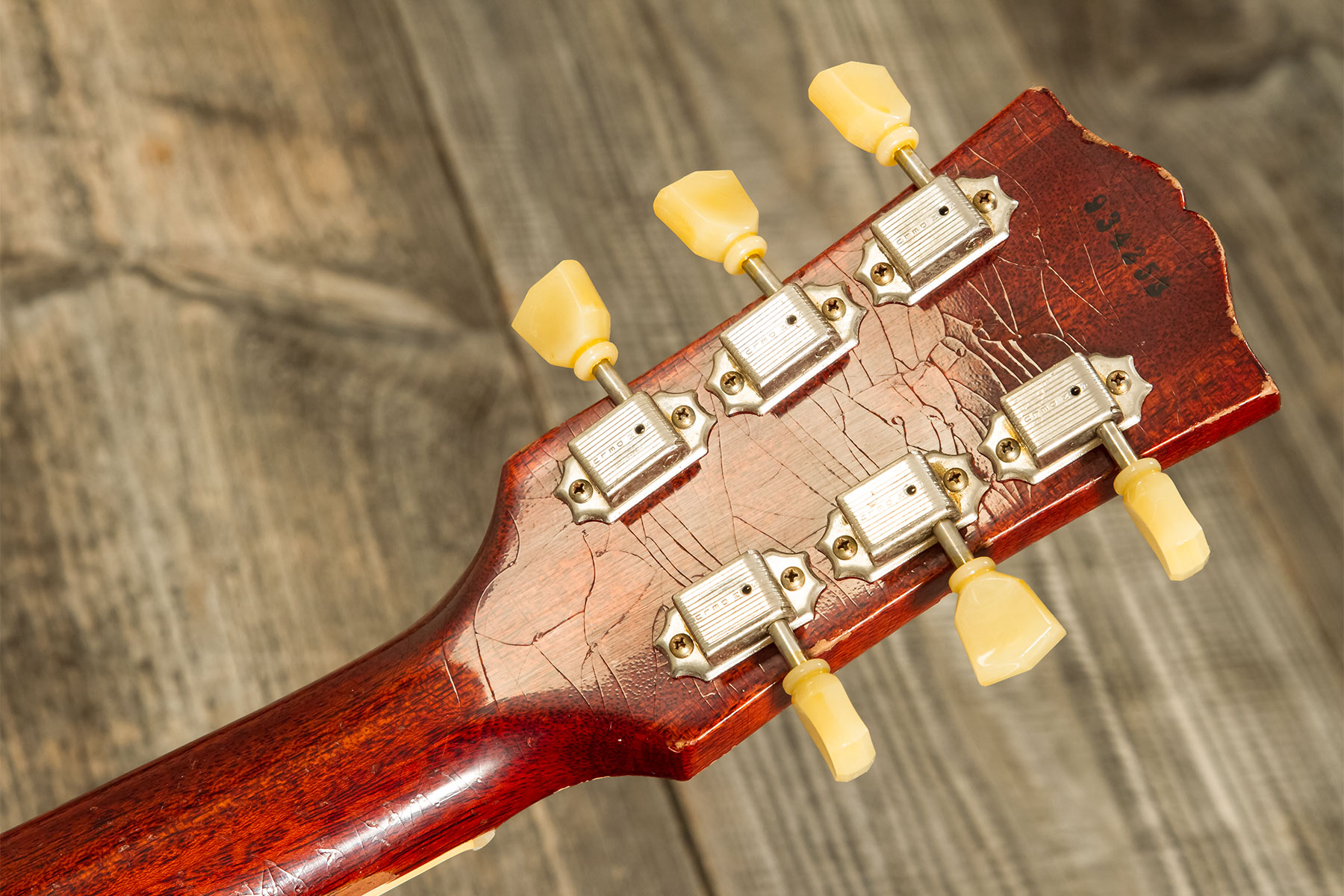 Gibson Custom Shop M2m Les Paul Standard 1959 Reissue 2h Ht Rw #934253 - Murphy Lab Heavy Aged Washed Cherry - Single-Cut-E-Gitarre - Variation 10