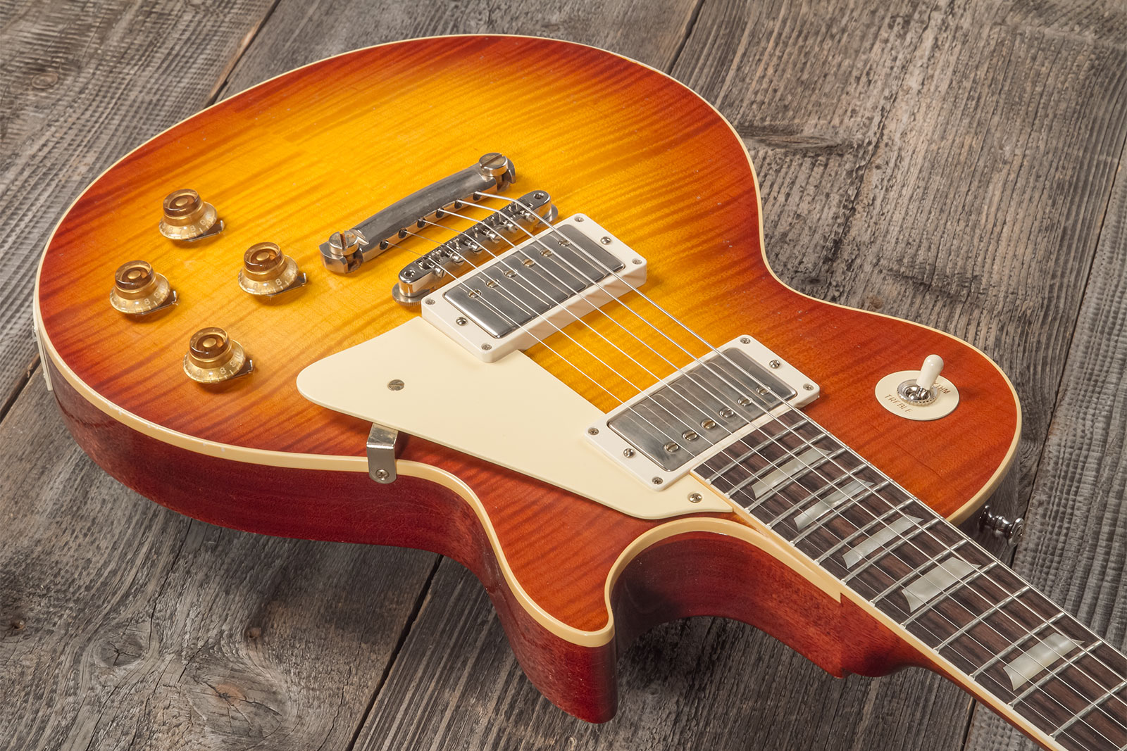 Gibson Custom Shop M2m Les Paul Standard 1959 Reissue 2h Ht Rw #934285 - Murphy Lab Light Aged Ice Tea Burst - Single-Cut-E-Gitarre - Variation 2