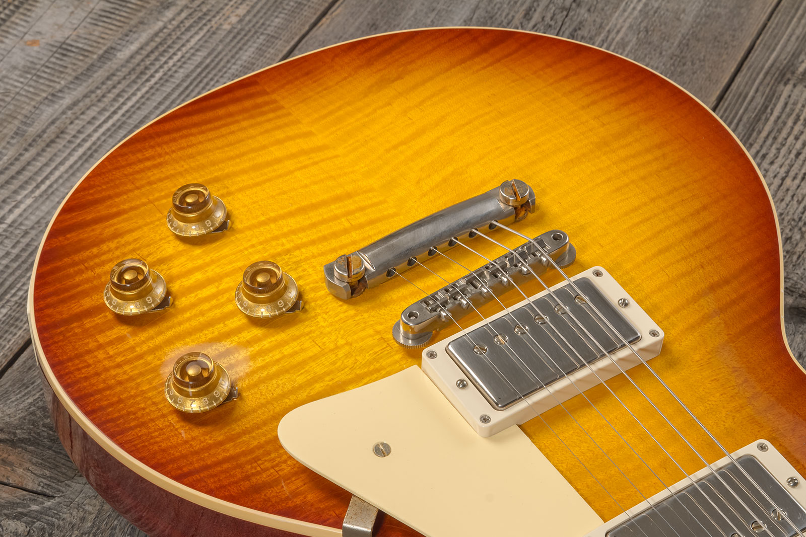 Gibson Custom Shop M2m Les Paul Standard 1959 Reissue 2h Ht Rw #934287 - Murphy Lab Ultra Light Aged Ice Tea Burst - Single-Cut-E-Gitarre - Variation 