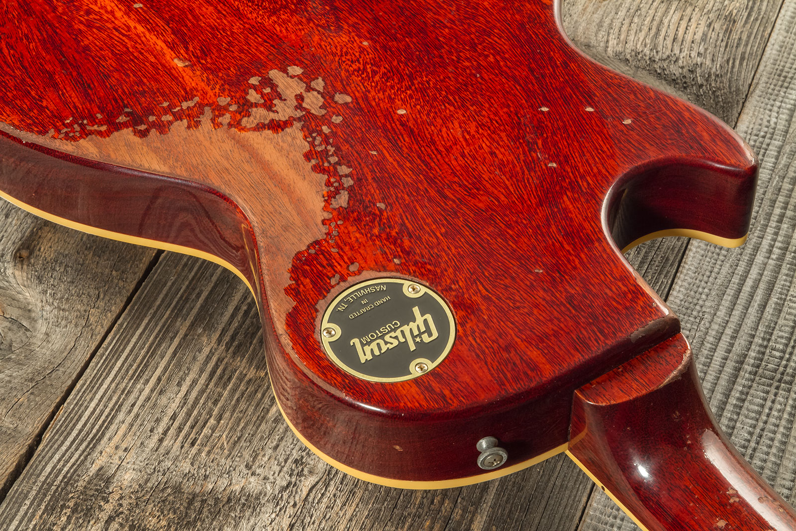 Gibson Custom Shop M2m Les Paul Standard 1959 Reissue 2h Ht Rw #934298 - Murphy Lab Ultra Heavy Aged Washed Cherry Sunburst - Single-Cut-E-Gitarre - V