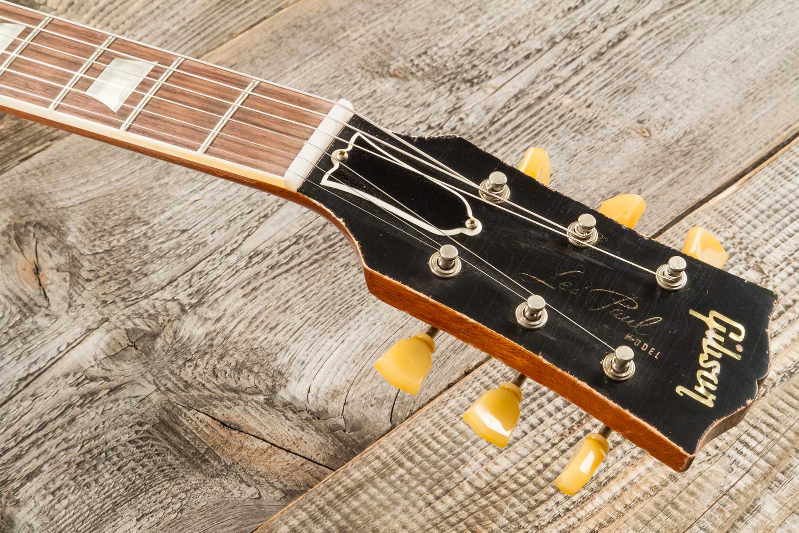 Gibson Custom Shop M2m Les Paul Standard 1959 Reissue 2h Ht Rw #94702 - Murphy Lab Ultra Heavy Aged Golden Poppy Burst - Single-Cut-E-Gitarre - Variat