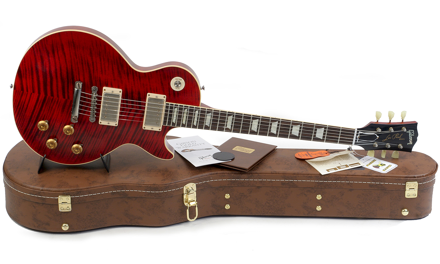 Gibson Custom Shop M2m Les Paul Standard 1959 Reissue 2h Ht Rw #943147 - Vos Red Tiger - Single-Cut-E-Gitarre - Variation 1