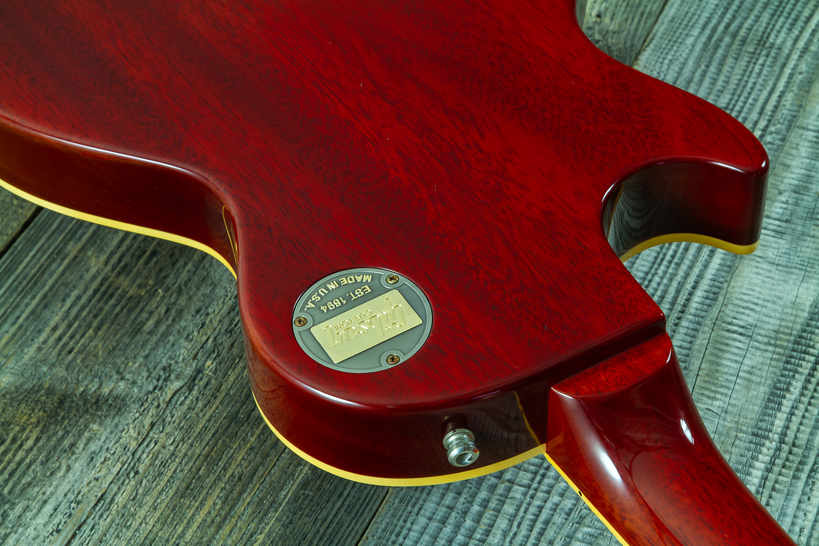 Gibson Custom Shop M2m Slash Les Paul 1958 Standard Proto #2 - Vos Vermillion Burst - Single-Cut-E-Gitarre - Variation 18