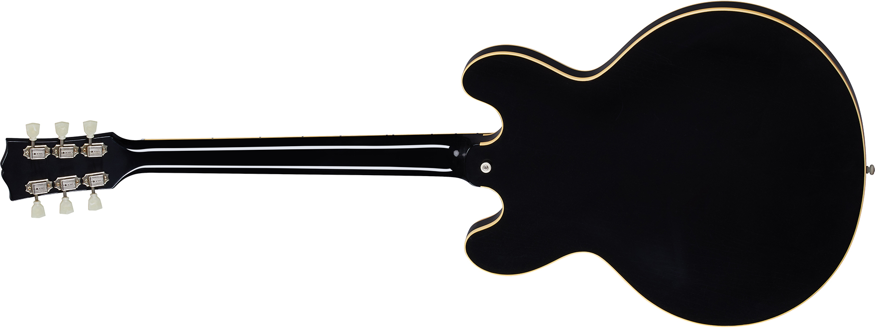 Gibson Custom Shop Murphy Lab Es-355 1959 Reissue Eb 2h Ht Eb - Ultra Light Aged Ebony - Semi-Hollow E-Gitarre - Variation 1