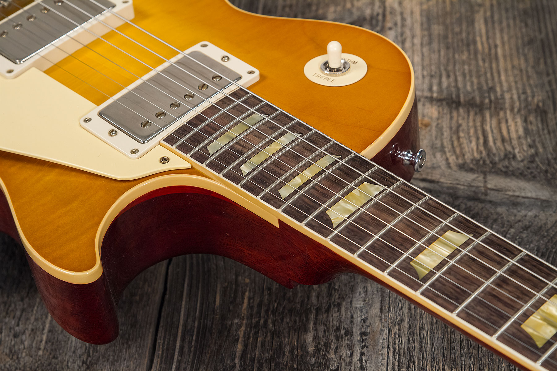 Gibson Custom Shop Murphy Lab Les Paul Standard 1958 Reissue 2h Ht Rw #821279 - Light Aged Lemon Burst - Single-Cut-E-Gitarre - Variation 5