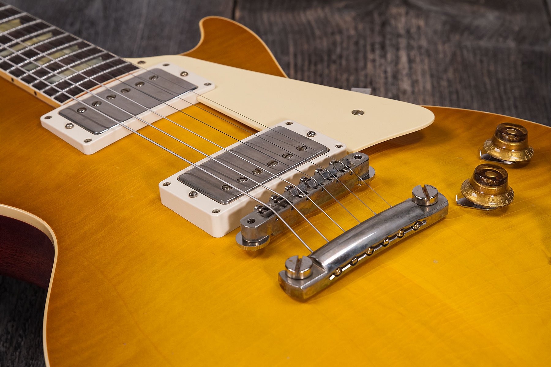 Gibson Custom Shop Murphy Lab Les Paul Standard 1958 Reissue 2h Ht Rw #821279 - Light Aged Lemon Burst - Single-Cut-E-Gitarre - Variation 4