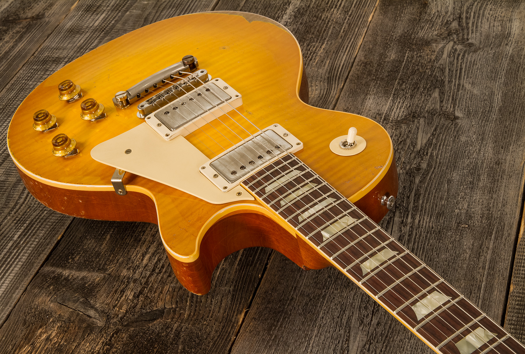 Gibson Custom Shop Murphy Lab Les Paul Standard 1959 Reissue 2h Ht Rw #92817 - Ultra Heavy Aged Lemon Burst - Single-Cut-E-Gitarre - Variation 1