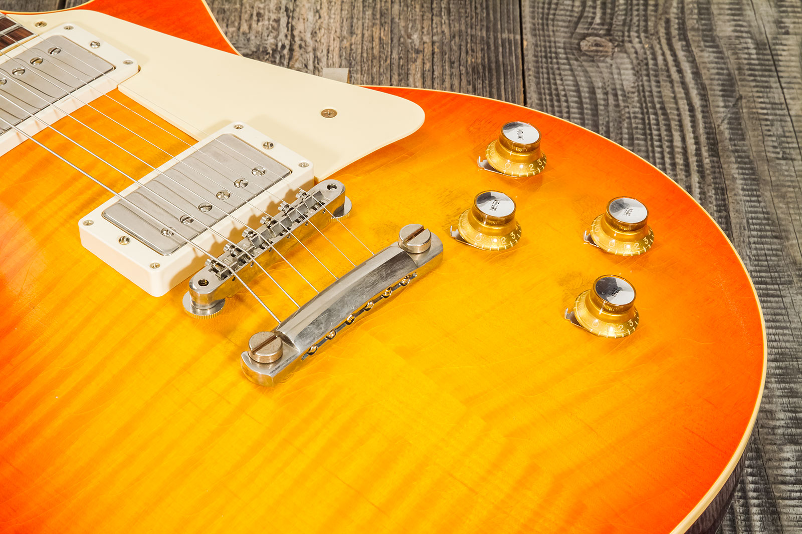 Gibson Custom Shop Murphy Lab Les Paul Standard 1960 Reissue 2h Ht Rw #001189 - Ultra Light Aged Orange Lemon Fade Burst - Single-Cut-E-Gitarre - Vari