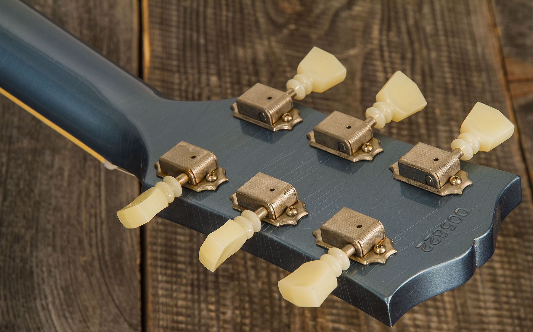 Gibson Custom Shop Murphy Lab Sg Standard 1961 Reissue 2h Ht Rw #005822 - Ultra Light Aged Pelham Blue - Double Cut E-Gitarre - Variation 5