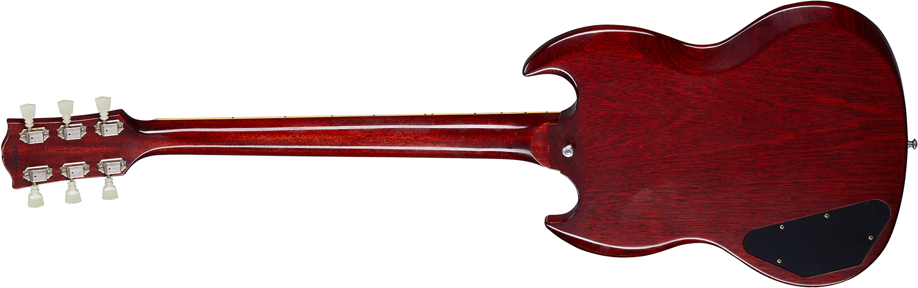 Gibson Custom Shop Murphy Lab Sg Standard 1964 Maestro Reissue Trem 2h Trem Rw - Ultra Light Aged Cherry Red - Double Cut E-Gitarre - Variation 1