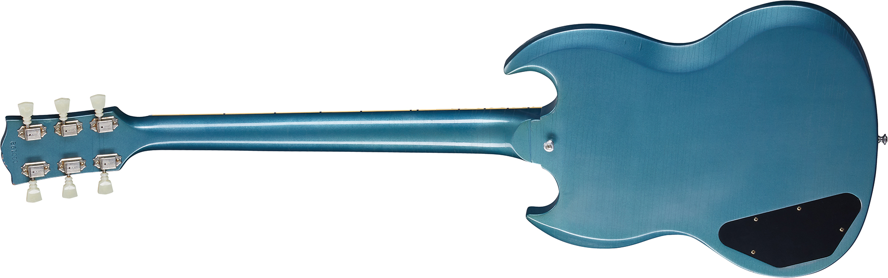 Gibson Custom Shop Murphy Lab Sg Standard 1964 Maestro Reissue 2h Trem Rw - Ultra Light Aged Pelham Blue - Double Cut E-Gitarre - Variation 1