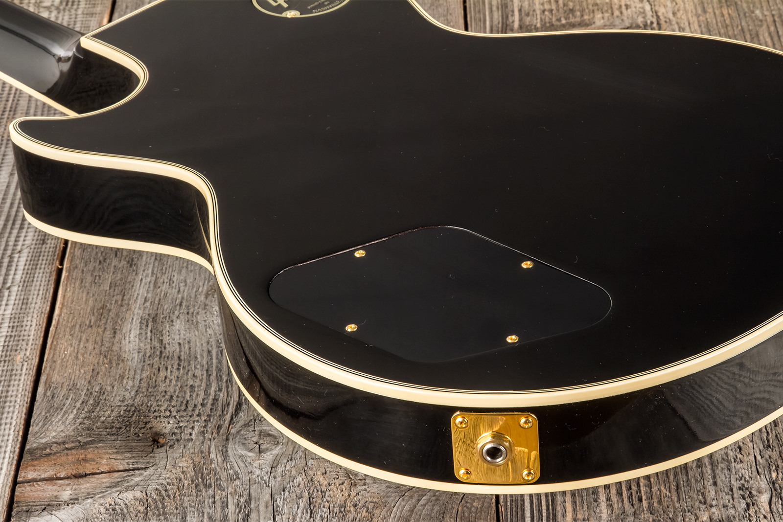Gibson Custom Shop Peter Frampton Les Paul Custom Phenix Signature 3h Ht Eb - Vos Ebony - Single-Cut-E-Gitarre - Variation 9