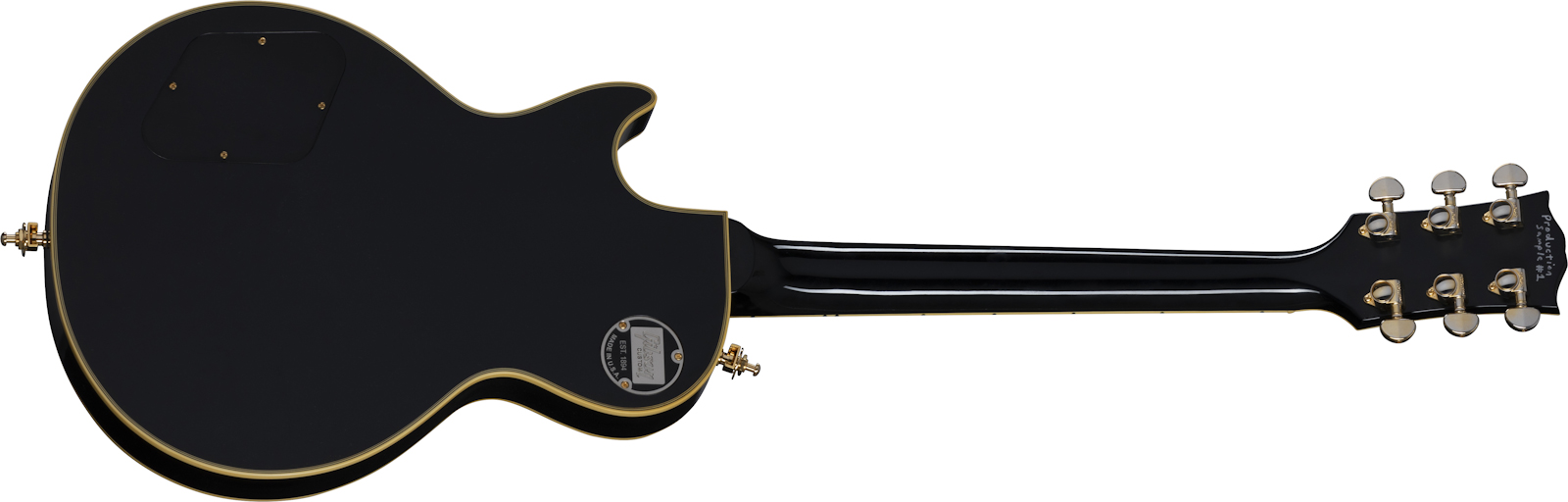 Gibson Custom Shop Peter Frampton Les Paul Custom Phenix Signature 3h Ht Eb - Vos Ebony - Single-Cut-E-Gitarre - Variation 1