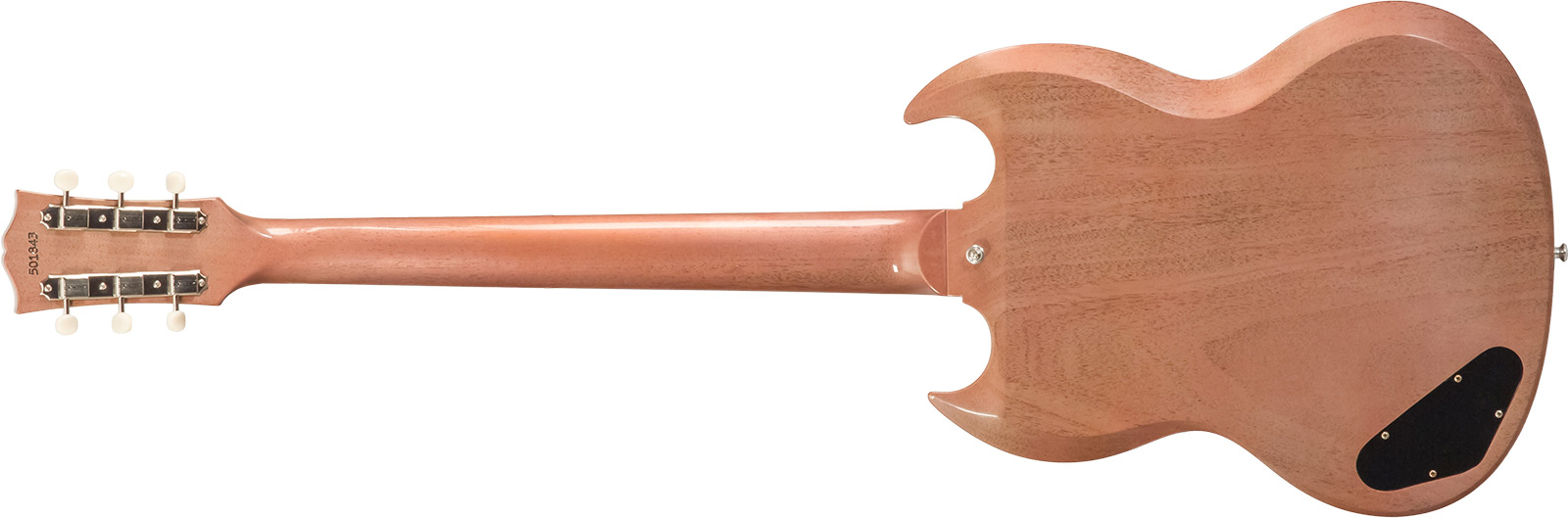 Gibson Custom Shop Sg Junior 1963 Lightning Bar 1s P90 Ht Rw - Vos Tv Heather Poly - Double Cut E-Gitarre - Variation 1