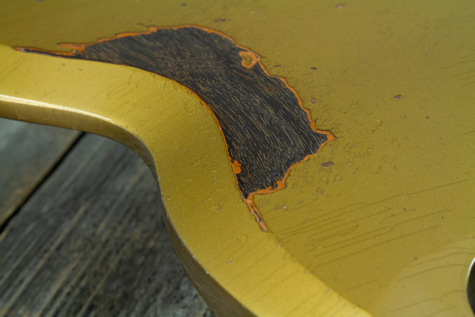 Gibson Custom Shop Sg Standard 1961 Reissue 2h Ht Rw #500881 - Murphy Lab Ultra Heavy Aged Double Gold - Double Cut E-Gitarre - Variation 12