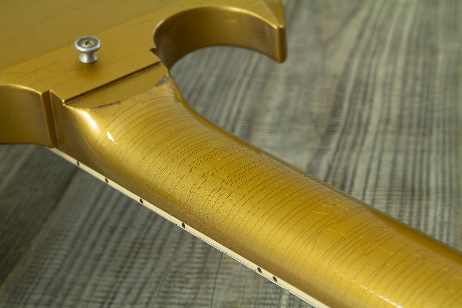 Gibson Custom Shop Sg Standard 1961 Reissue 2h Ht Rw #500881 - Murphy Lab Ultra Heavy Aged Double Gold - Double Cut E-Gitarre - Variation 13