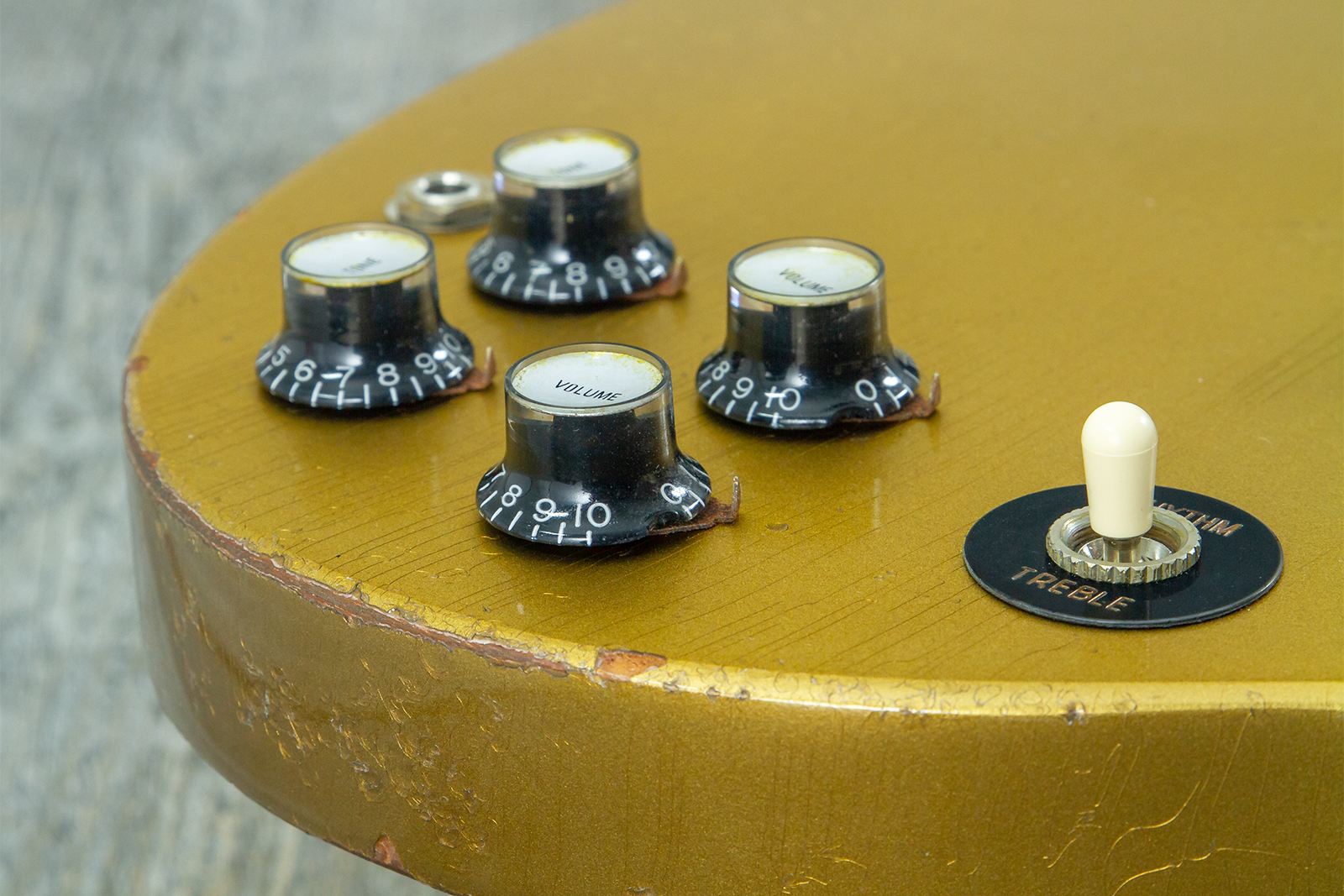 Gibson Custom Shop Sg Standard 1961 Reissue 2h Ht Rw #500881 - Murphy Lab Ultra Heavy Aged Double Gold - Double Cut E-Gitarre - Variation 5