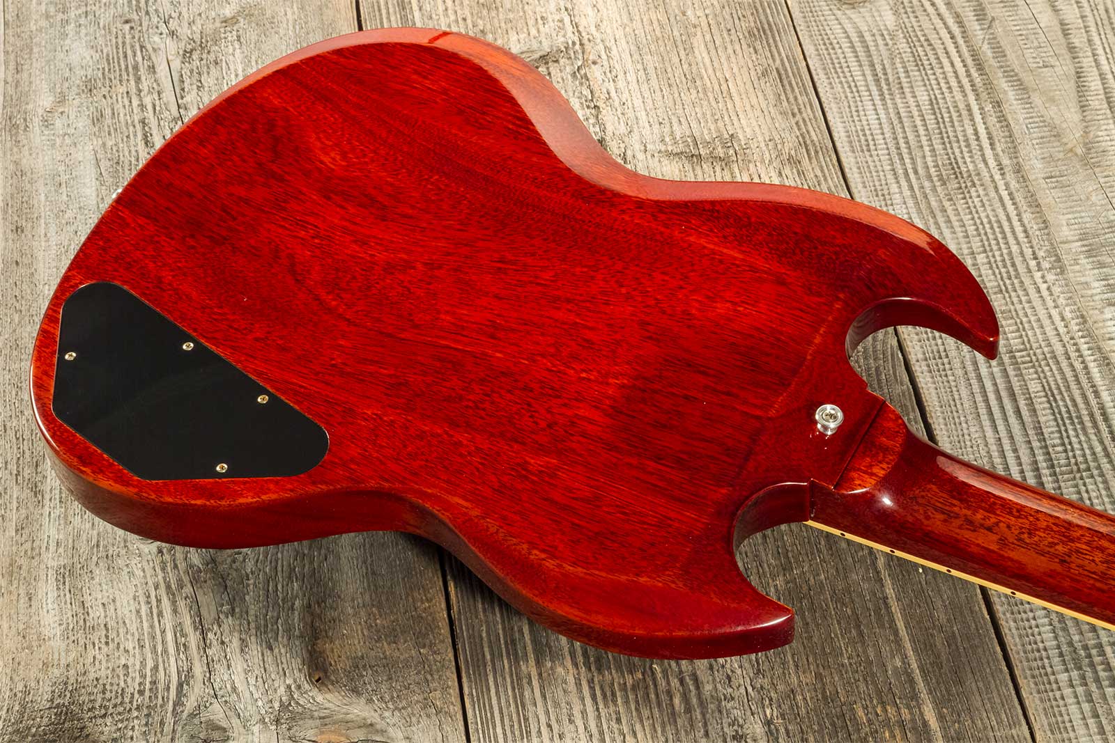 Gibson Custom Shop Sg Standard 1961 Stop Bar Reissue Lh Gaucher 2019 2h Ht Rw #400261 - Vos Cherry Red - Double Cut E-Gitarre - Variation 9