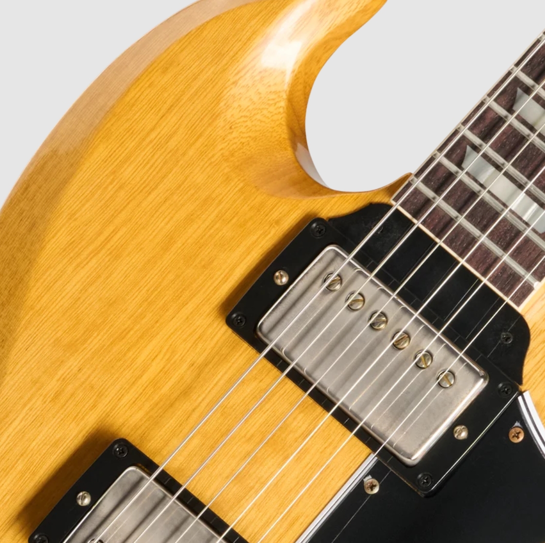Gibson Custom Shop Sg Standard Reissue 1964 Korina Le Ltd 2h Trem Eb - Vos Antique Natural - Double Cut E-Gitarre - Variation 2