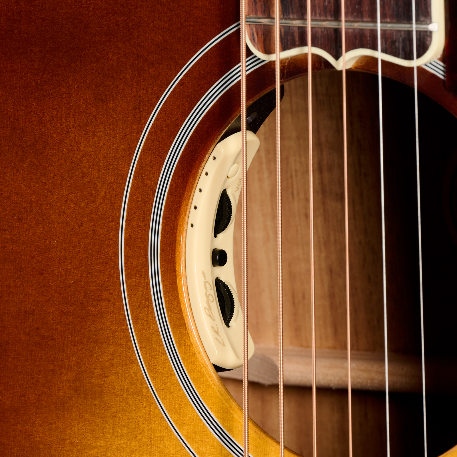 Gibson Custom Shop Sj200 Elegant Koa Artisan Jumbo Epicea Koa Rw - Honey Burst - Folk-Gitarre - Variation 4