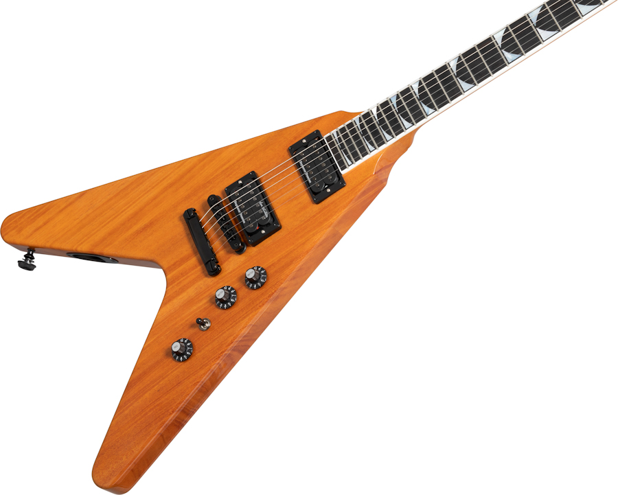 Gibson Dave Mustaine Flying V Exp Signature 2h Ht Eb - Antique Natural - E-Gitarre aus Metall - Variation 3