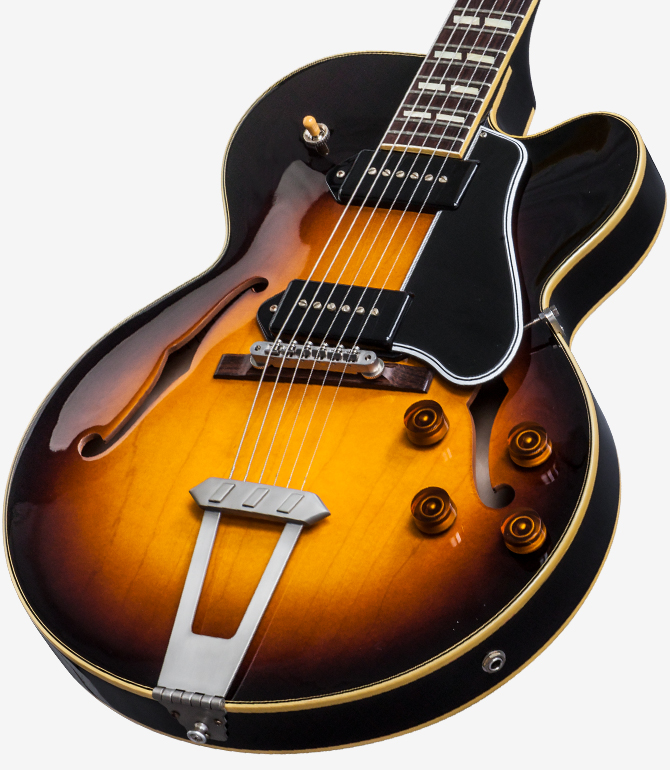 Gibson Es-275 P-90 Ltd - Vos Dark Burst - Semi-Hollow E-Gitarre - Variation 2