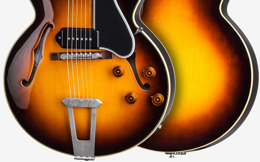 Gibson Es-275 P-90 Ltd - Vos Dark Burst - Semi-Hollow E-Gitarre - Variation 3