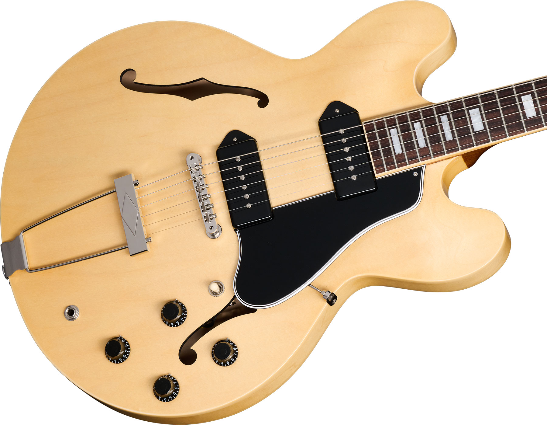 Gibson Es-330 2s P90 Ht Rw - Antique Natural - Semi-Hollow E-Gitarre - Variation 3