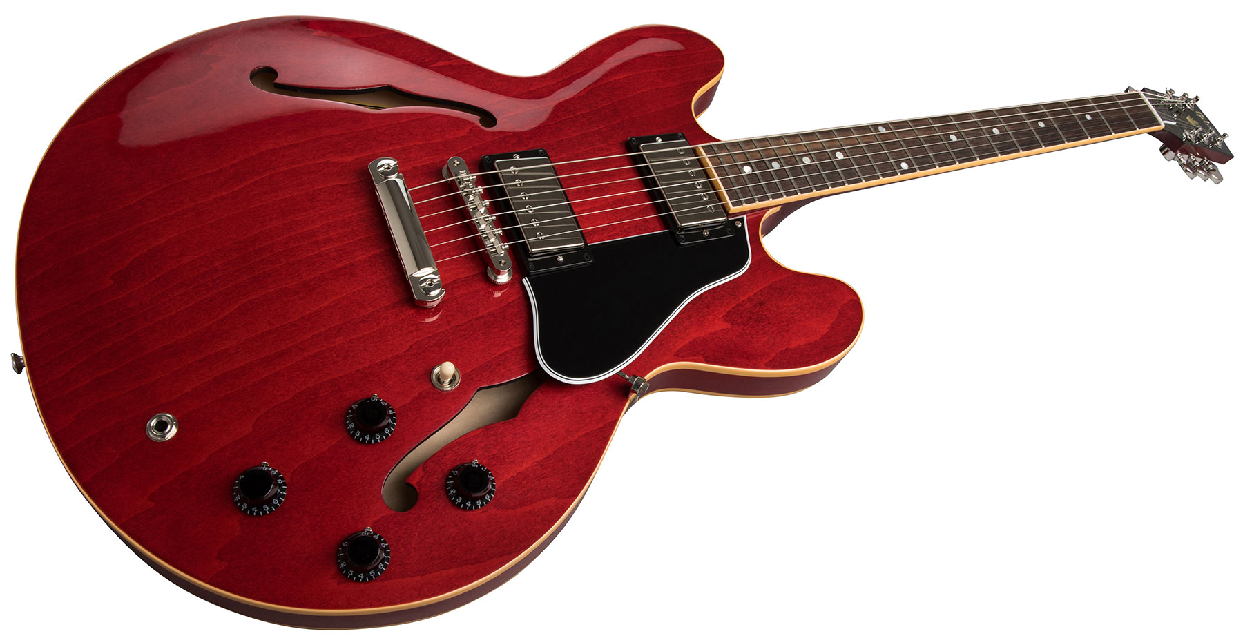 Gibson Es-335 Dot 2019 Hh Ht Rw - Antique Faded Cherry - Semi-Hollow E-Gitarre - Variation 1