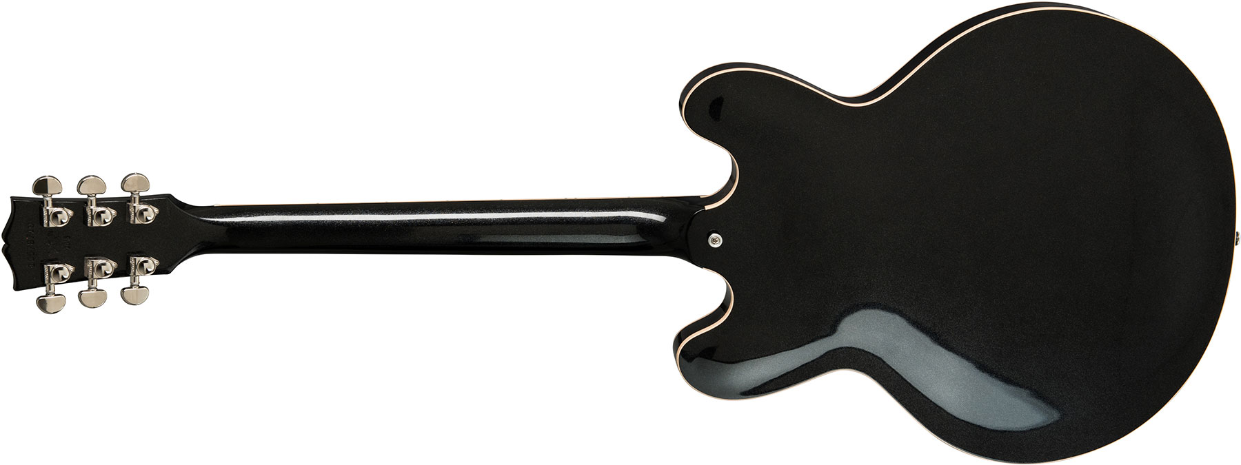 Gibson Es-335 Dot 2019 Hh Ht Rw - Graphite Metallic - Semi-Hollow E-Gitarre - Variation 2