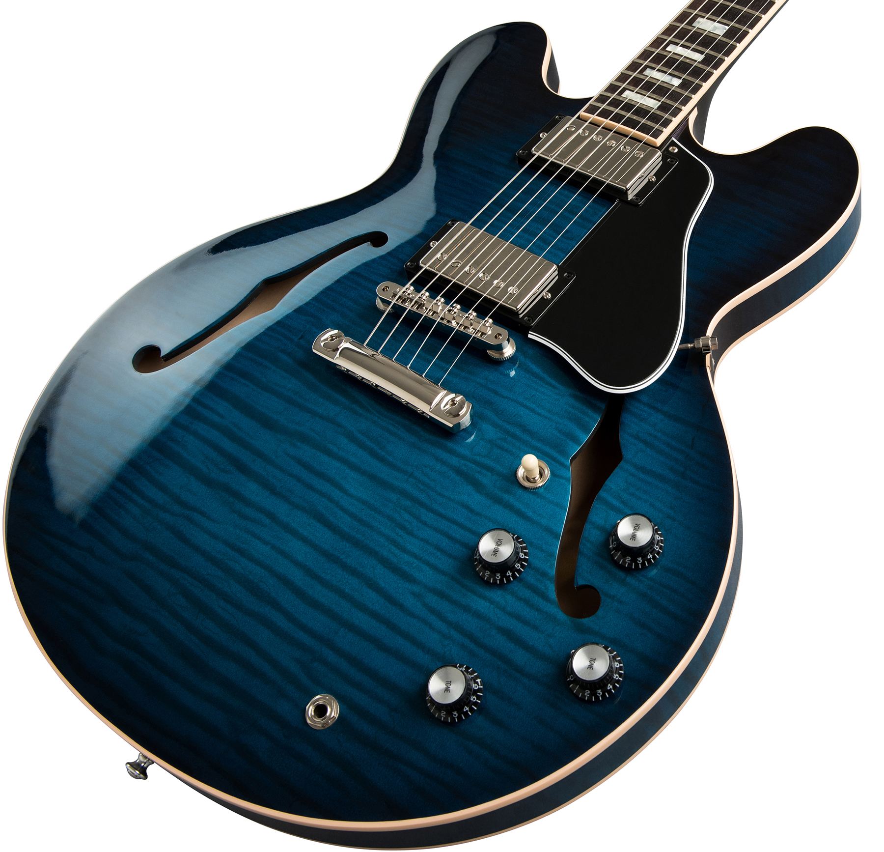 Gibson Es-335 Dot 2019 Hh Ht Rw - Blue Burst - Semi-Hollow E-Gitarre - Variation 3