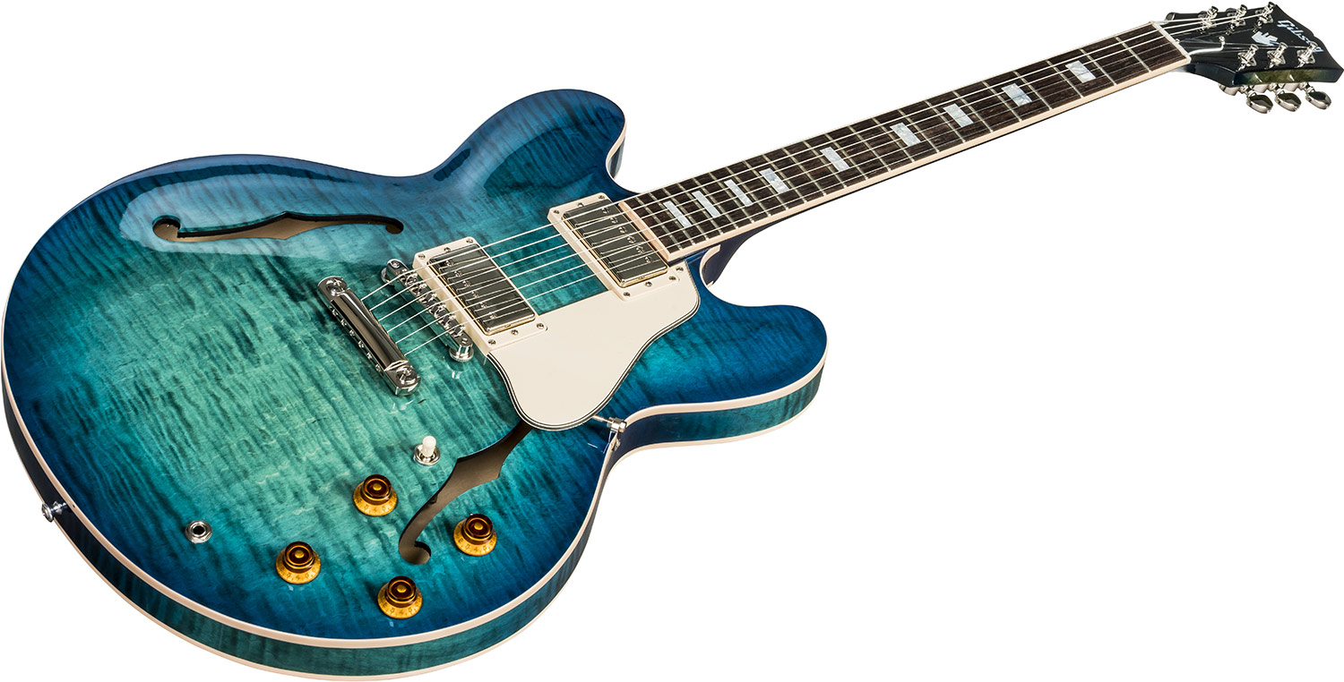 Gibson Es-335 Figured 2018 - Aquamarine - Semi-Hollow E-Gitarre - Variation 1