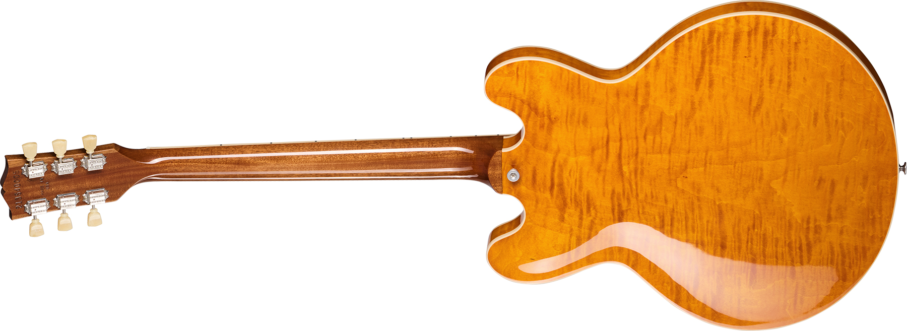 Gibson Es-335 Figured Original Custom Color 2h Ht Rw - Honey Amber - Semi-Hollow E-Gitarre - Variation 1