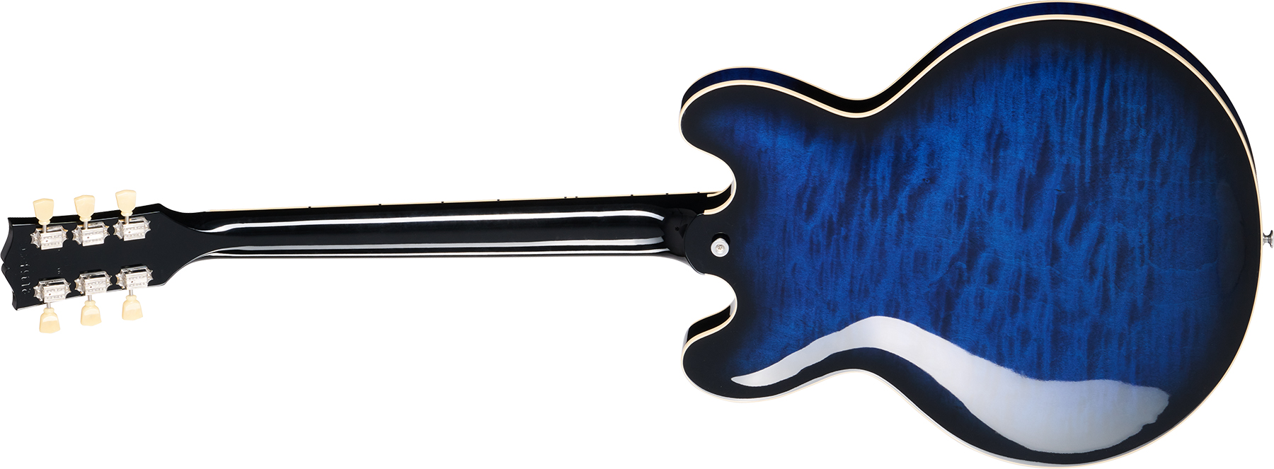 Gibson Es-335 Figured Original Custom Color 2h Ht Rw - Deep Ocean Burst - Semi-Hollow E-Gitarre - Variation 1