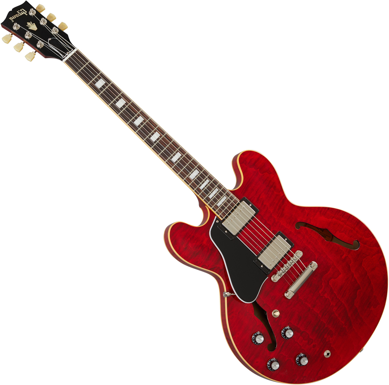 Gibson Es-335 Figured Lh Original Gaucher 2h Ht Rw - Sixties Cherry - E-Gitarre für Linkshänder - Variation 1