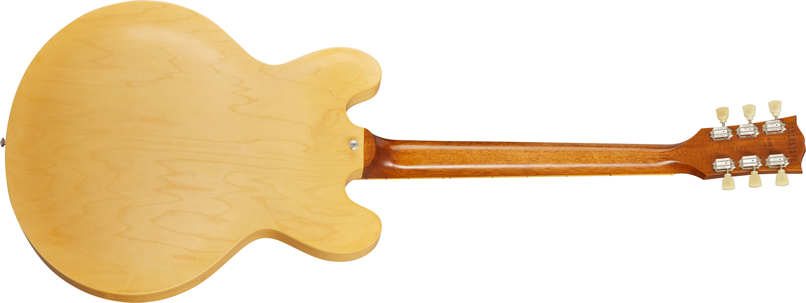 Gibson Es-335 Satin Modern 2020 Hh Ht Rw - Satin Vintage Natural - Semi-Hollow E-Gitarre - Variation 1
